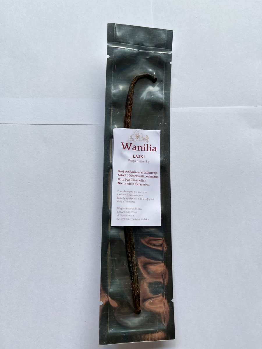 Laski wanilii Premium Bourbon (2g) Klasa A. Bourbon z Indonezji. Świeże, BEZ GMO
