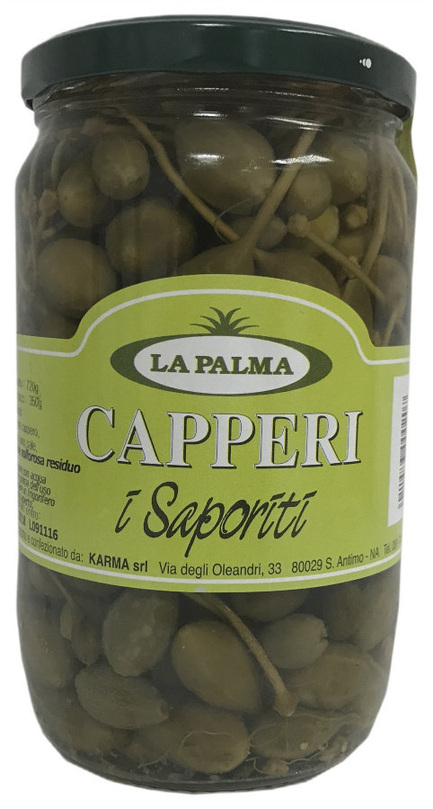 Kapary z ogonkami Saporiti 720g - La Palma