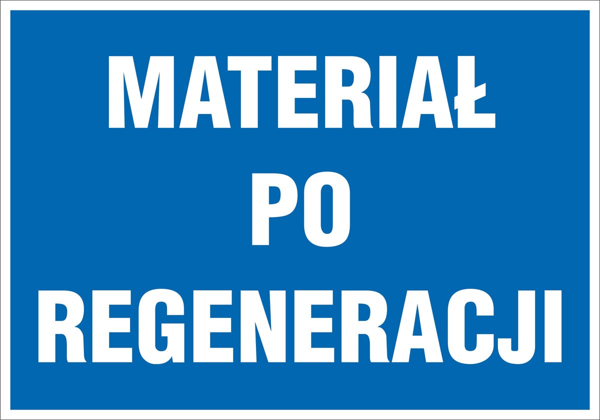 Naklejka Materiał po regeneracji 30x42cm