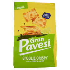Krakersy Sfogle Lime e Pepe 150g - Gran Pavesi