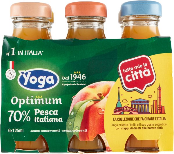 Sok Optimum Succo Pesca 6x125ml - Yoga