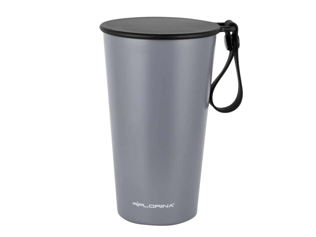 Florina, kubek termiczny fiore 450ml ciemny szary