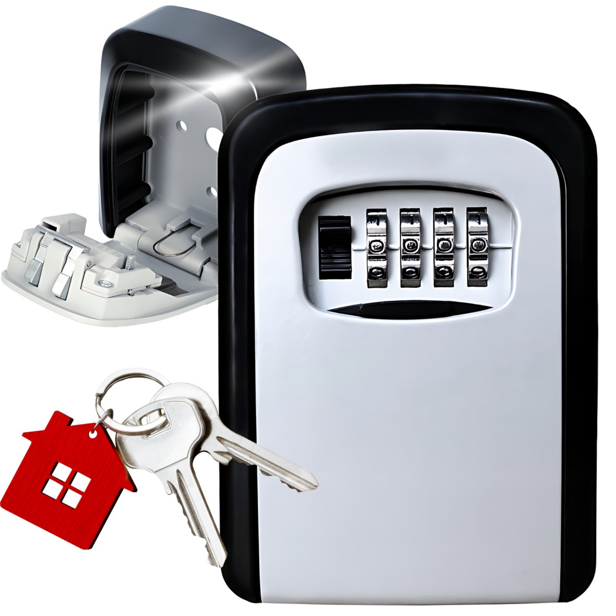 Sejf Na Klucze Skrzynka Srebrna