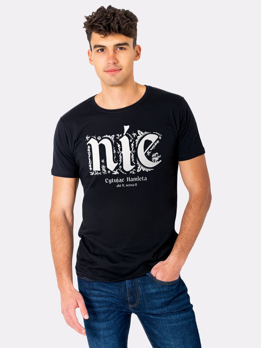 CYTUJĄC HAMLETA / NIE / koszulka męska / czarna