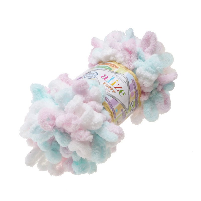 Włóczka pętelkowa Alize Puffy Color nr 6052 cieniowana, wielokolorowa 100g