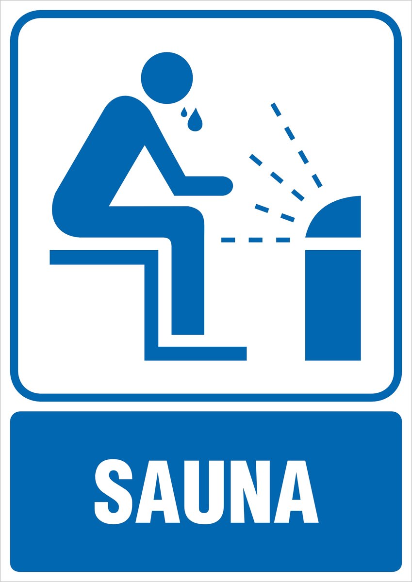 Tabliczka: Sauna 30x42cm PCV 3mm