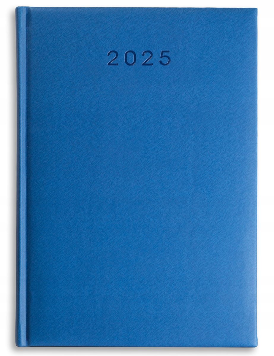 KALENDARZ książkowy A4 terminarz DZIENNY 2025 NIEBIESKI Tury duży planer
