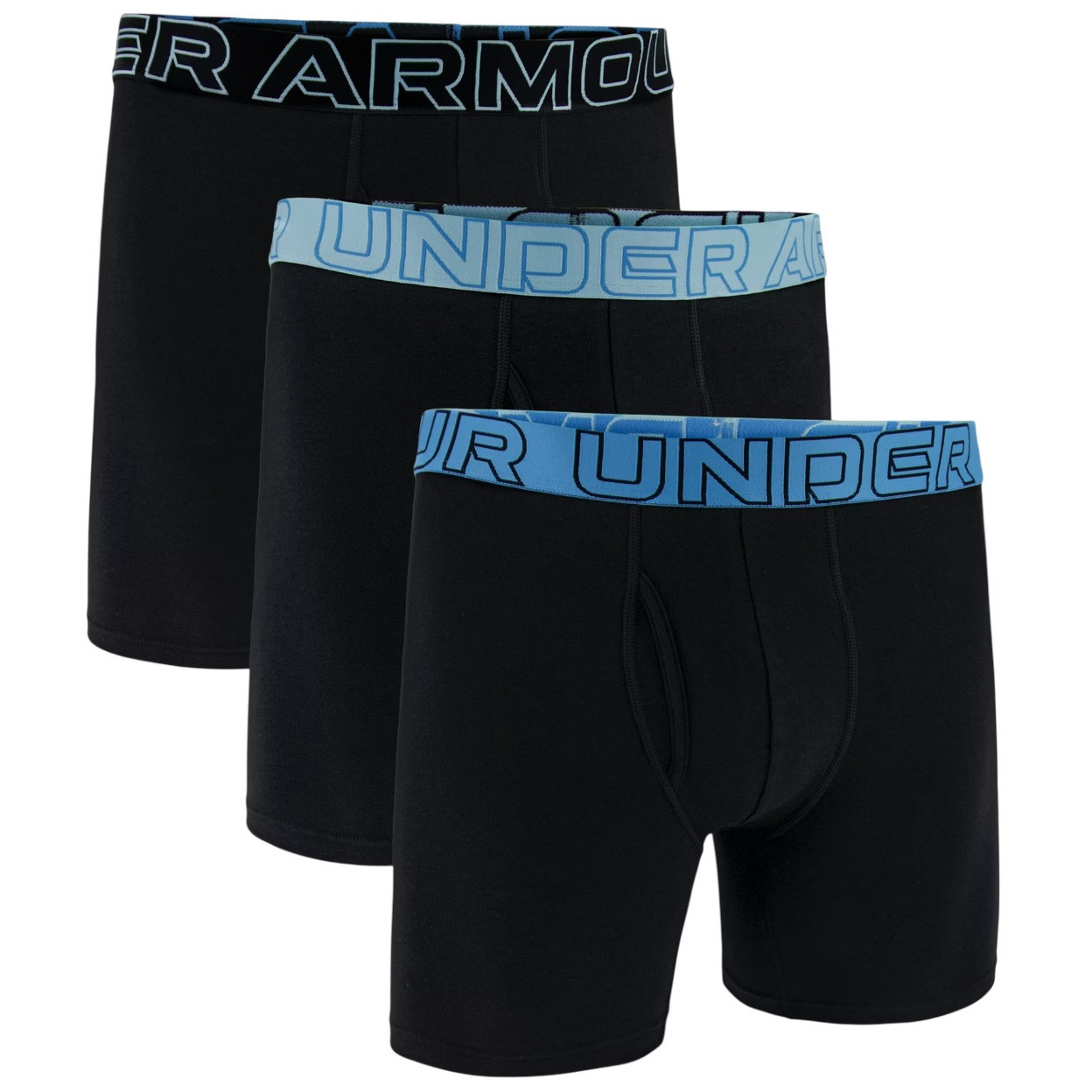 Męskie bokserki Under Armour M UA Perf Cotton 6in Rozmiar: S / Kolor: czarny/szary