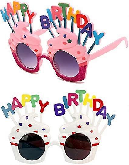 2 pary śmiesznych okularów z okazji urodzin Okulary Sweet Cream Cake w kształcie dzieci Nowości Okulary przeciwsłoneczne Przyjęcie urodzinowe