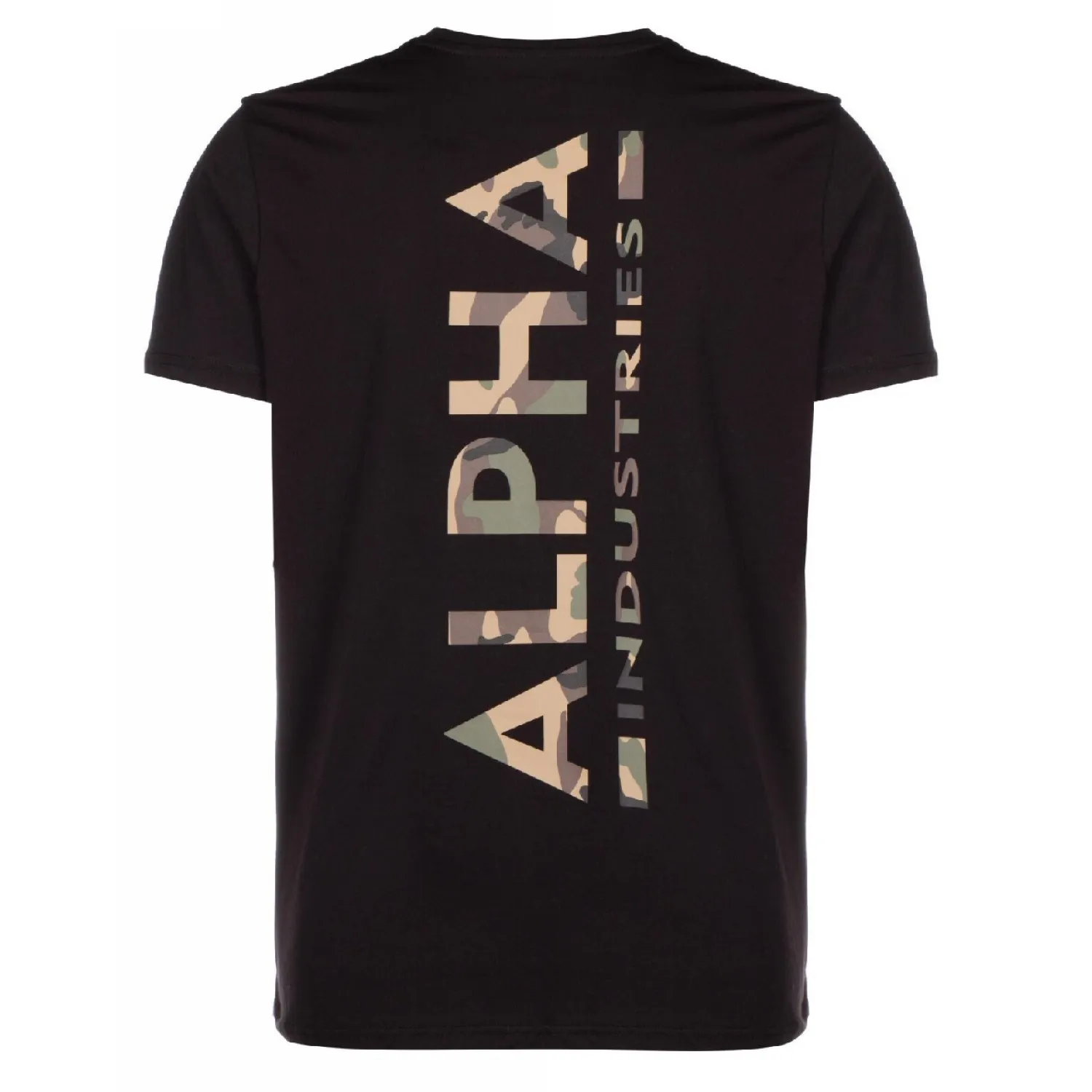 Alpha Industries Backprint T Camo Print 128507CP 380 - Czarna/Woodland  S