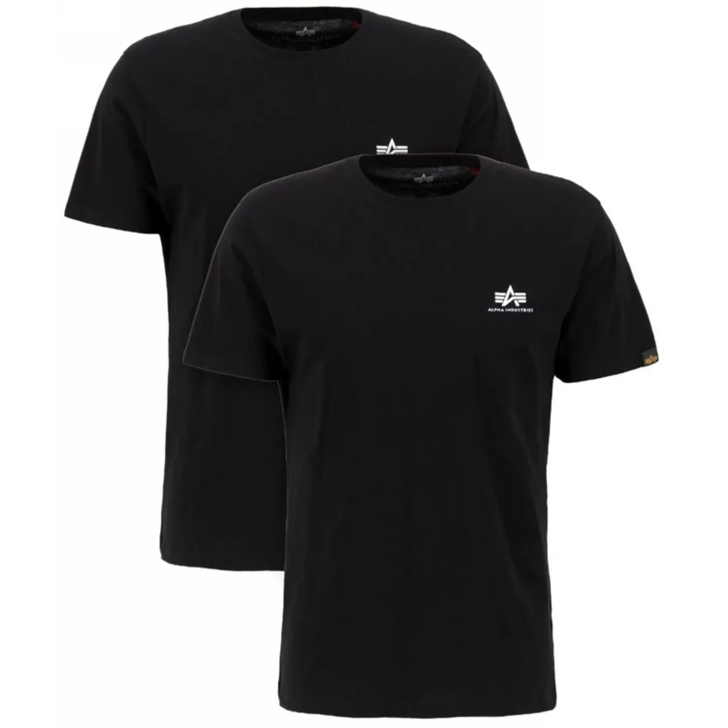 Koszulki Alpha Industries Small Logo Basic 2 Pack 258500 03 - Czarne  M