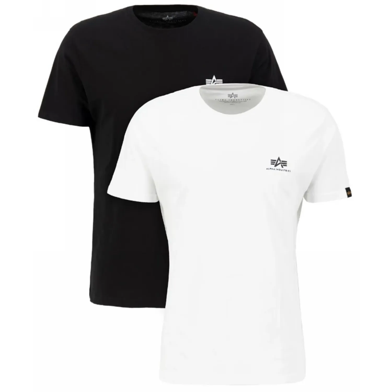 Koszulki Alpha Industries Small Logo Basic 2 Pack 258500 95 - Czarne/Białe
