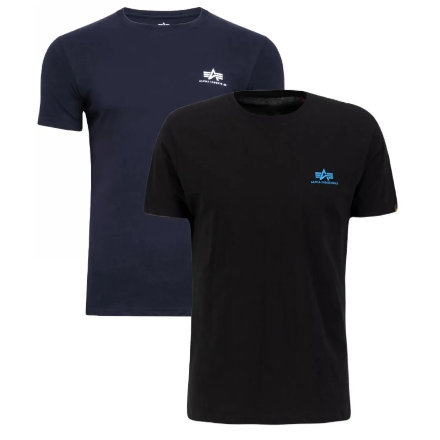 Koszulki Alpha Industries Small Logo Basic 2 Pack 258500 770 - Rep.Blue/Czarna  M