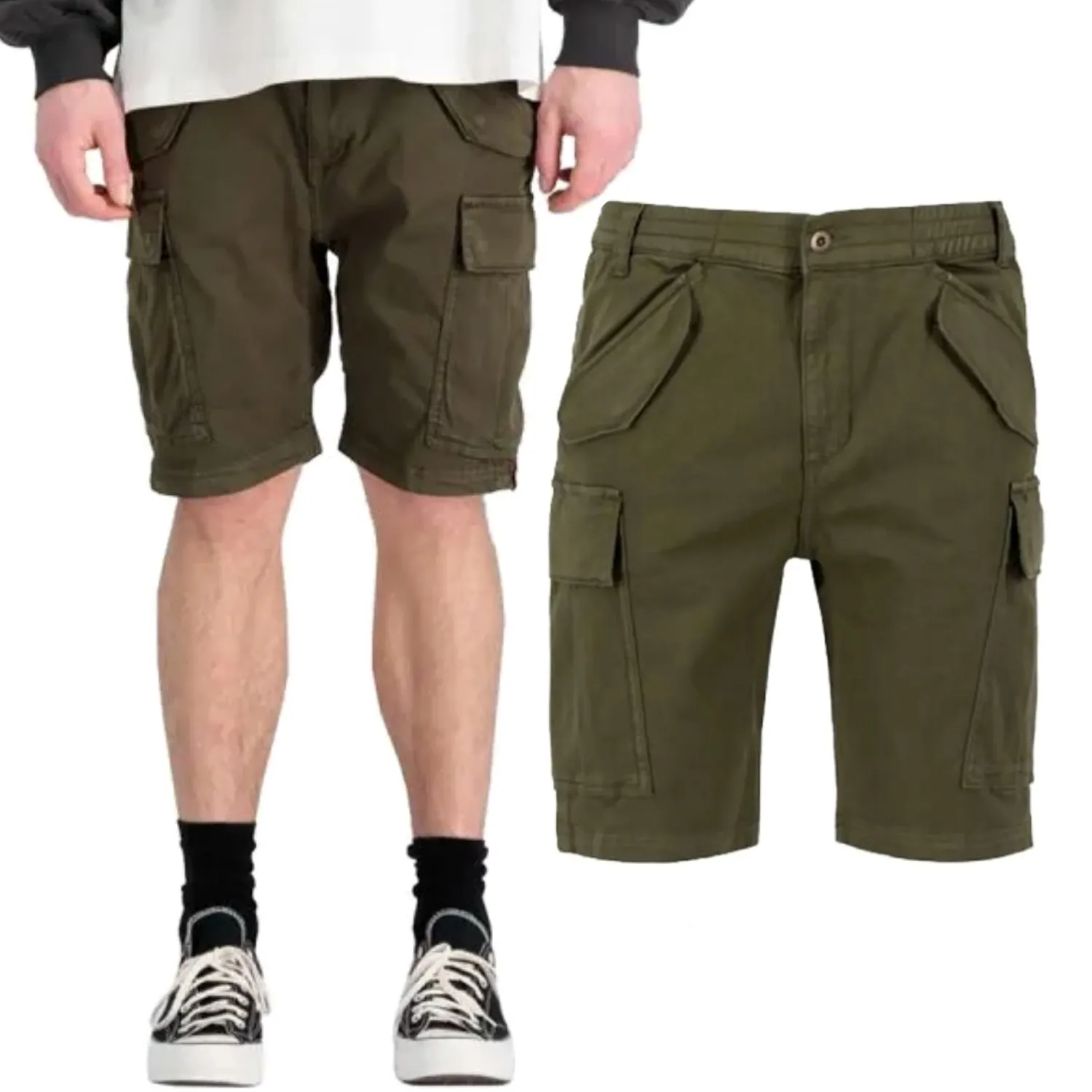 Spodenki Alpha Industries Airman Short 116211 142 - Ciemnooliwkowe  33
