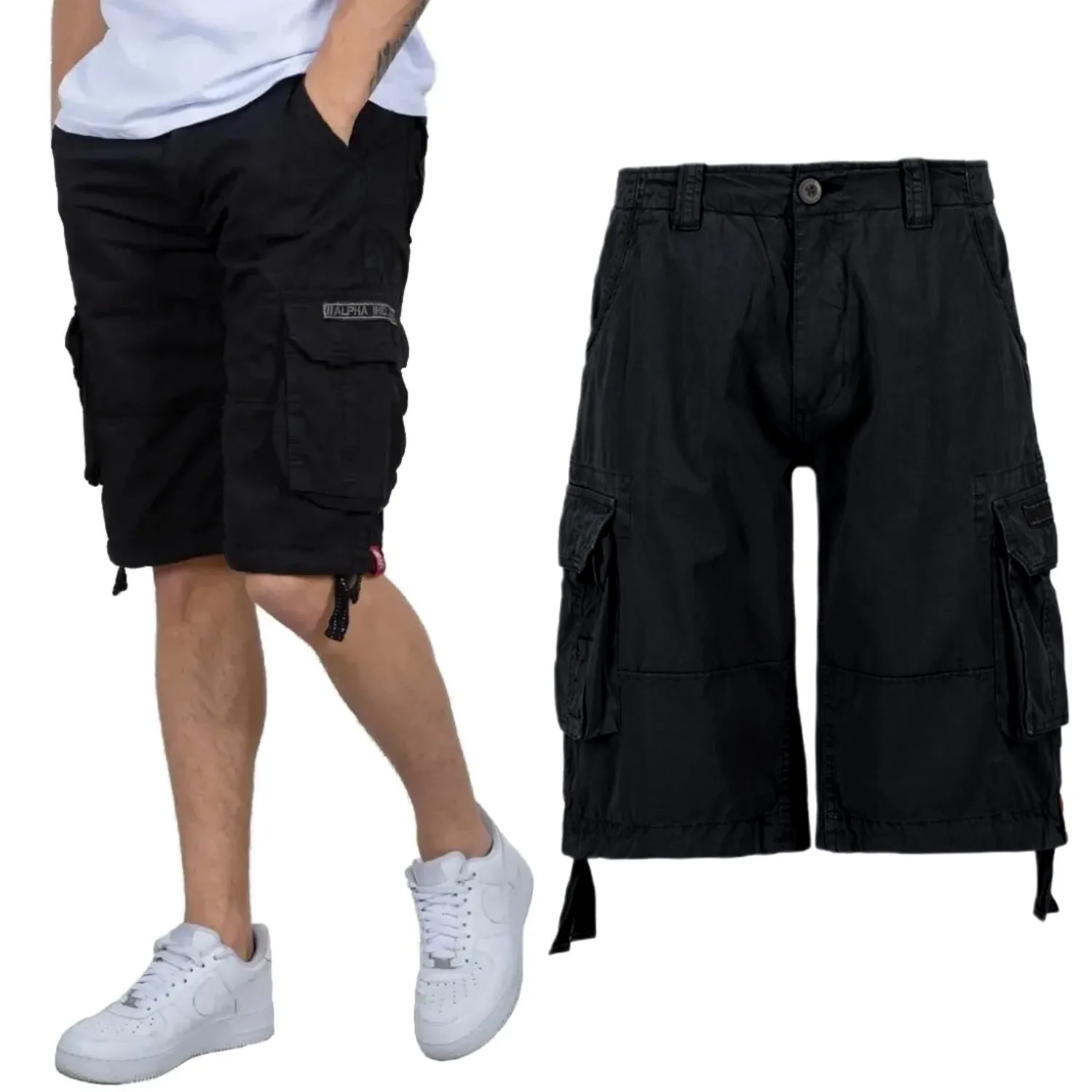 Spodenki Alpha Industries Jet Short 191200 03 - Czarne  33