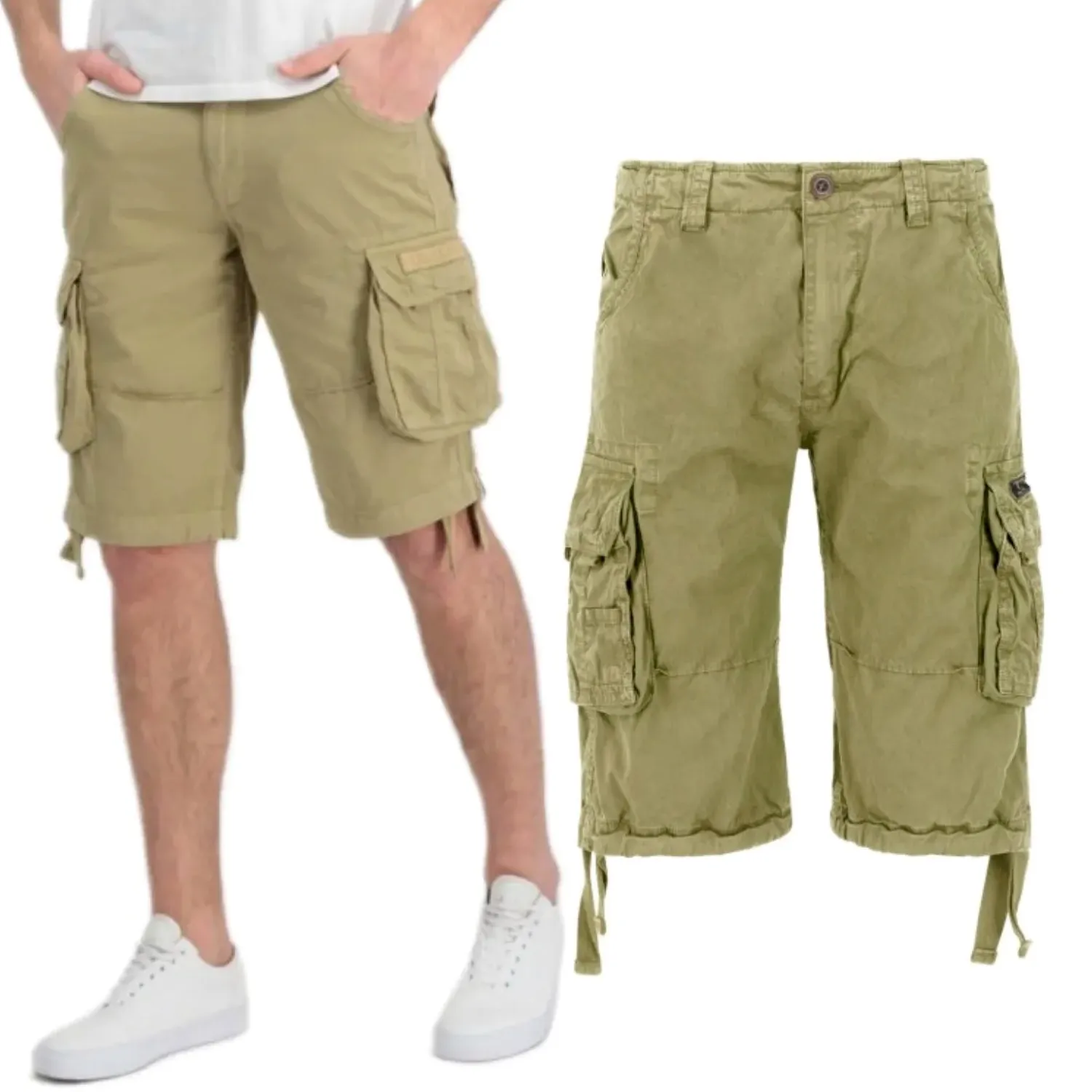 Spodenki Alpha Industries Jet Short 191200 82 - Jasnooliwkowe  34
