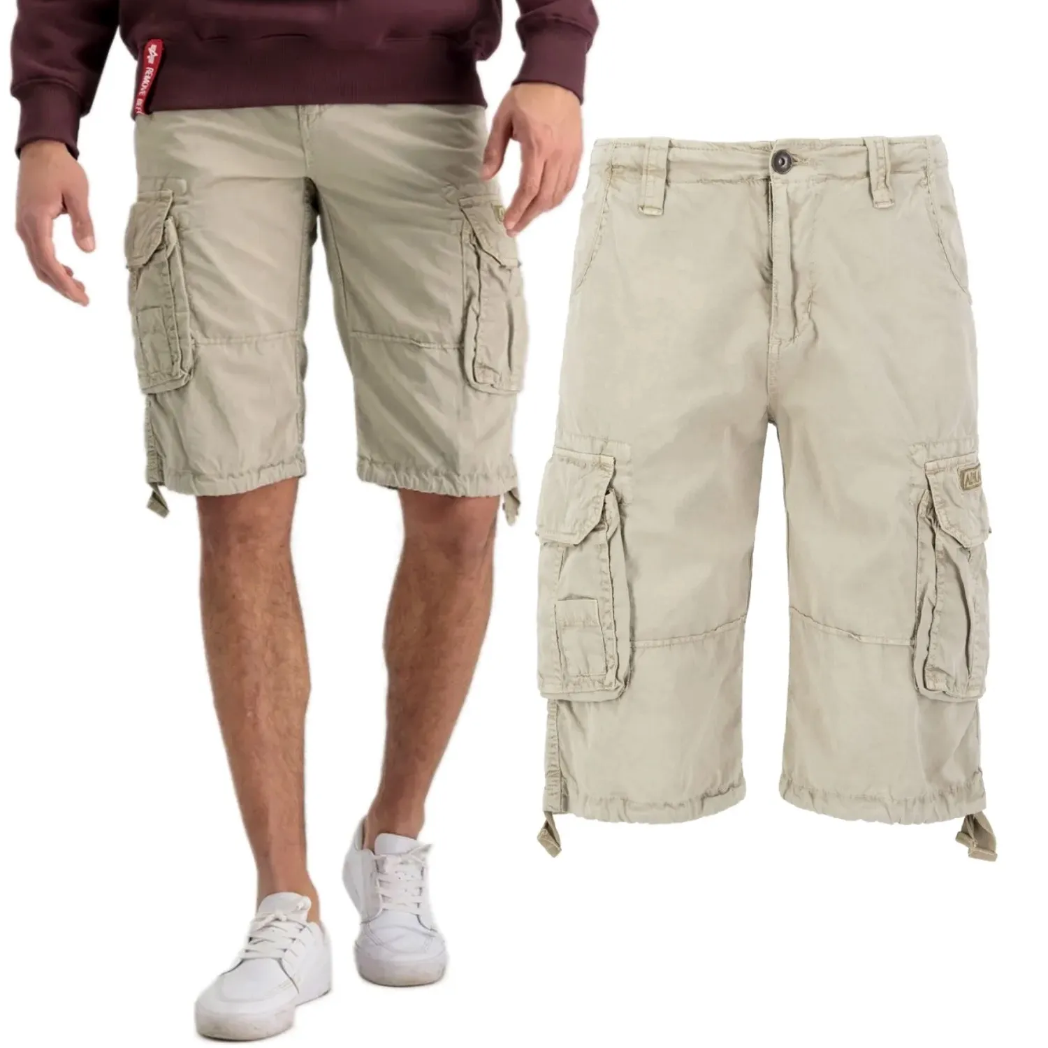 Spodenki Alpha Industries Jet Short 191200 159 - Bone White  34