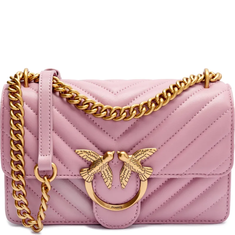 Pinko Skórzana torebka na ramię Love One Mini