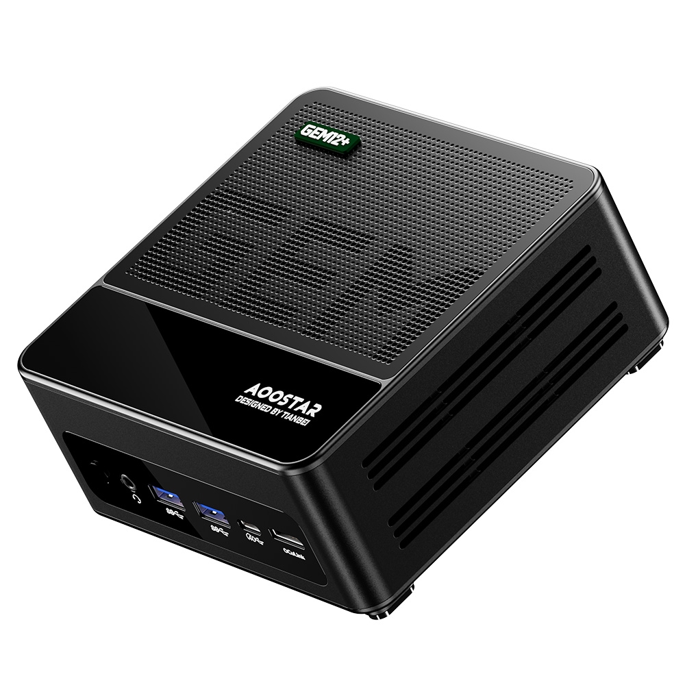 AOOSTAR GEM12+ Mini PC AMD Ryzen 7 Pro 8845HS 8 Core Max 5.1GHz, 16GB RAM 512GB SSD, HDMI2.1 + DP1.4+ USB4 + Type-C