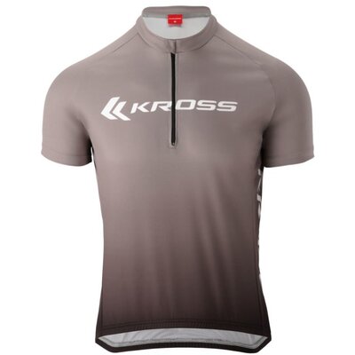 Koszulka rowerowa KROSS Sport Jersey ( S) Szaro-czarny
