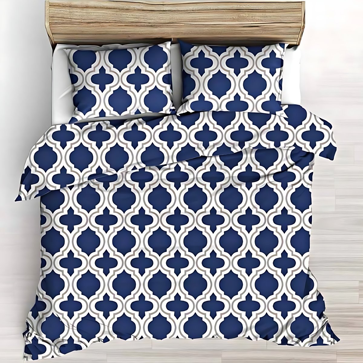 Tkanina bawełniana Mozaika marokańska granatowa - 220cm