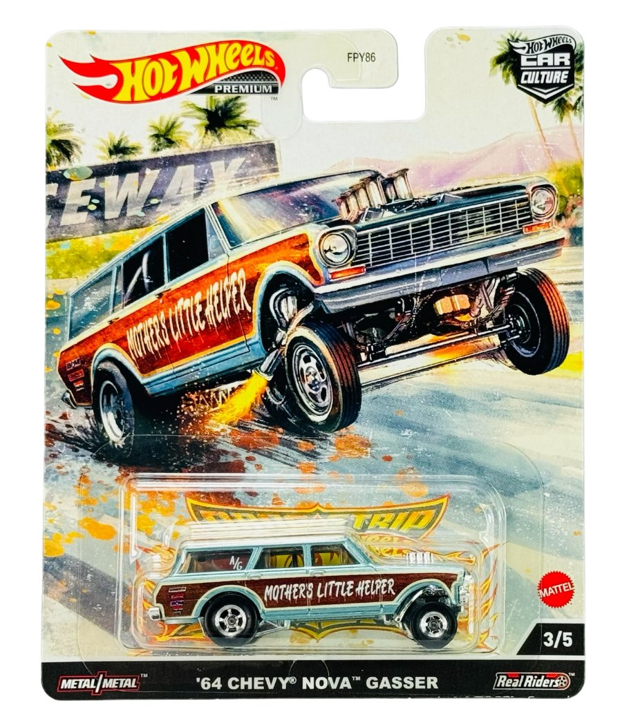 HOT WHEELS 2021 '64 CHEVY NOVA GASSER DRAG STRIP 3/5 HCK21
