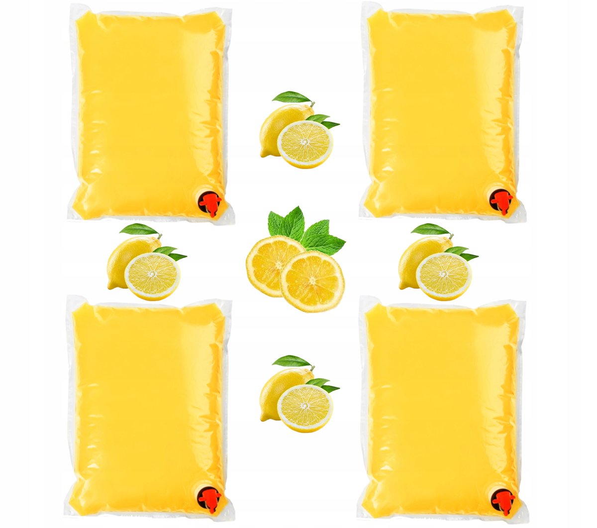 Sok z cytryny Cytryna 100% 4x5L cytrynowy z cytryn do lemoniady do herbaty