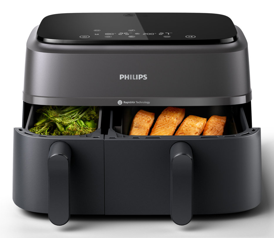 Podwójna Frytkownica Frytownica Phillips Airfryer Zestaw Śniadaniowy