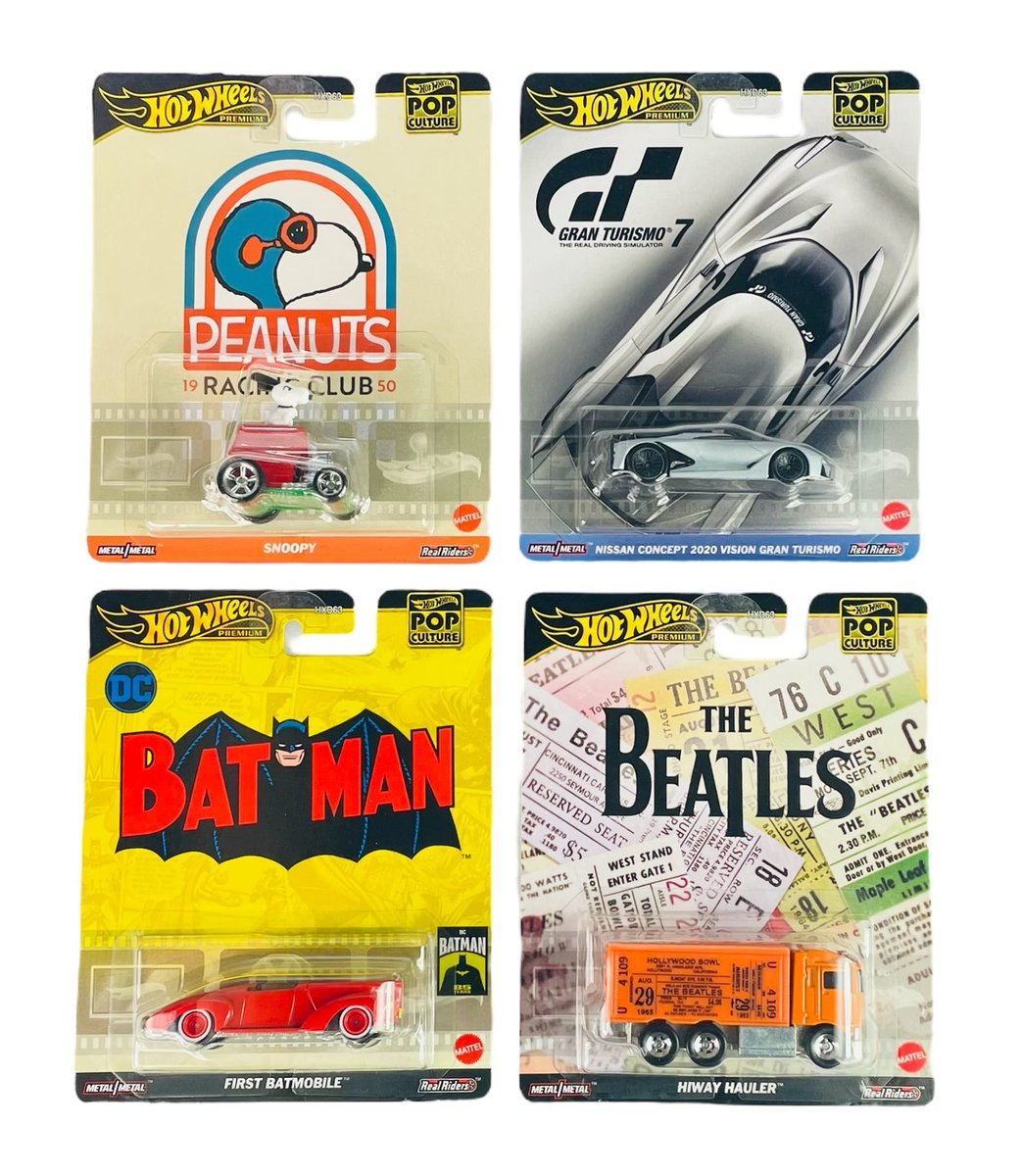 HOT WHEELS PREMIUM POP CULTURE 2024 ZESTAW 4szt HXD63 MIX2