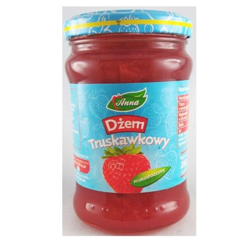 Dżem truskawkowy o obniżonej zawartości cukrów 280g, ANNA
