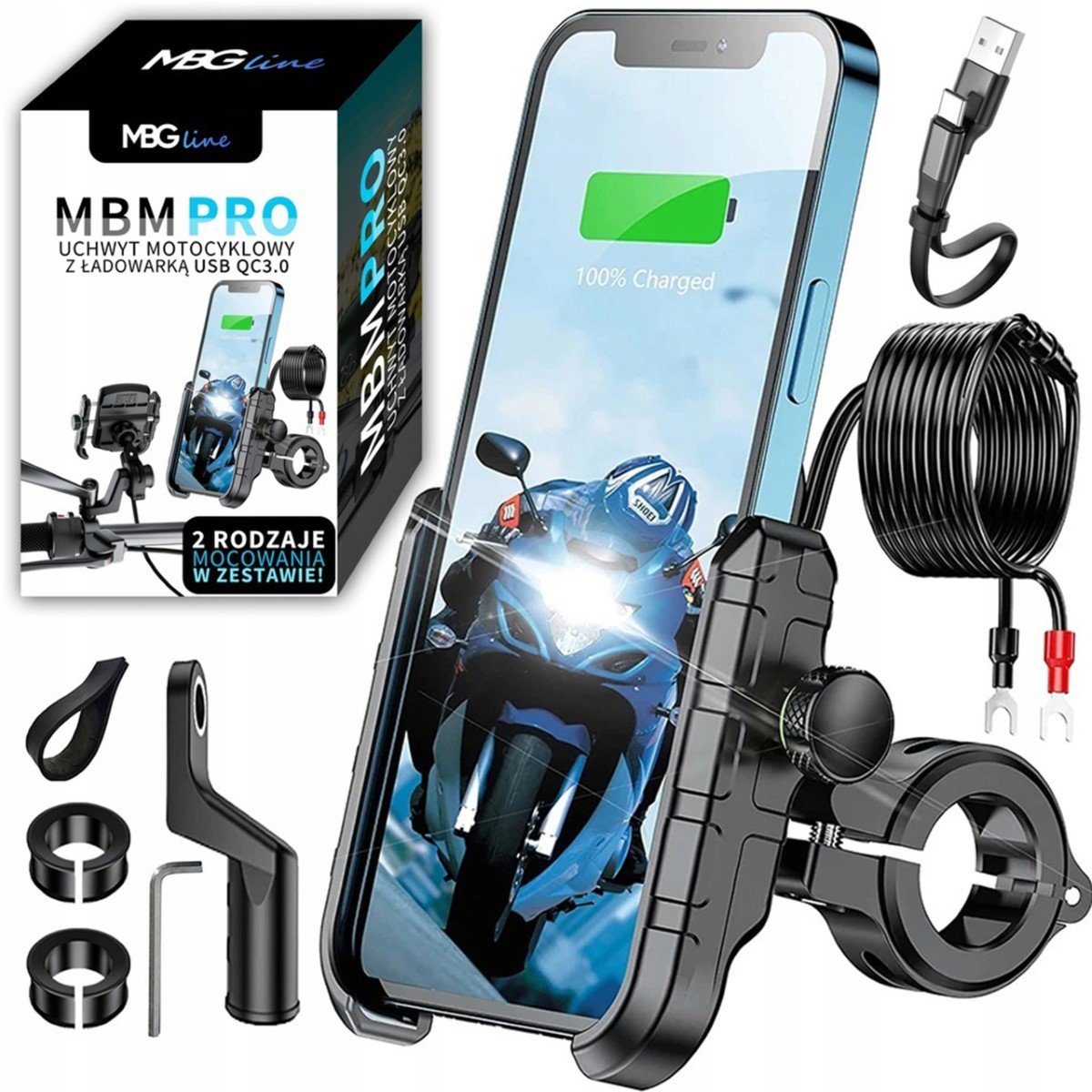 Uchwyt Motocyklowy Na Telefon Motocykl Ladowarka