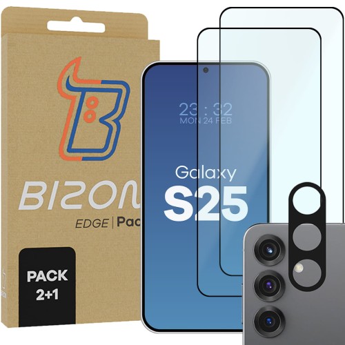 Bizon 2x Szkło + szybka na aparat Edge 2 Pack do Galaxy S25