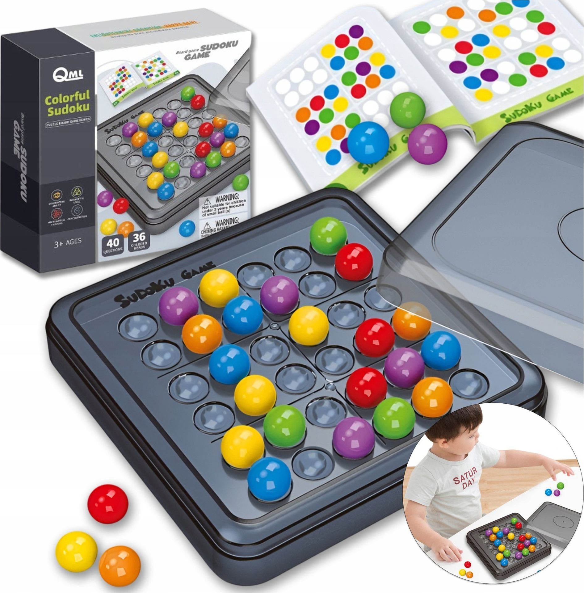Gra logiczna sudoku kolorowe kulki