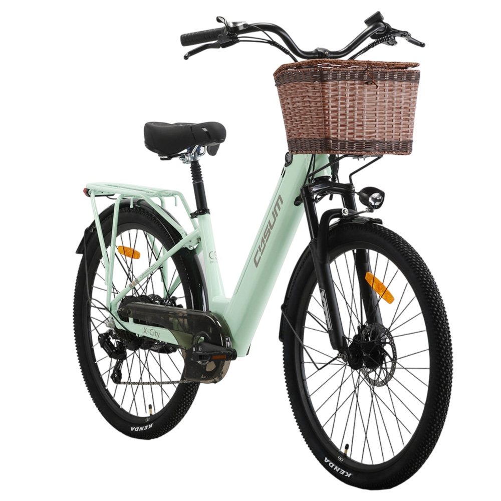CYSUM X-city Electric Bike 250W Motor 48V 10 4Ah Battery 26*1 95 inch Tires 25km/h Max Speed 80km Range Mechanical Disc B