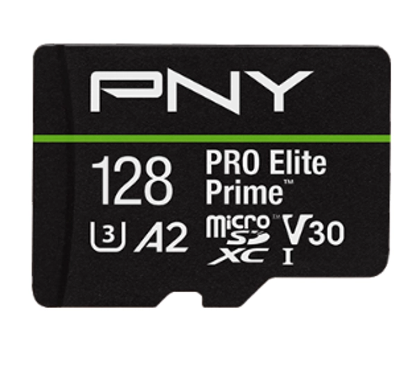 PNY microSDXC PRO Elite Prime 128GB 200/150 MB/s V30 A2 P-SDU128V32200PEPKIT-GE