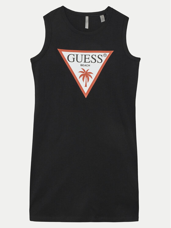 Guess Sukienka codzienna J4GK35JA914 Czarny Regular Fit