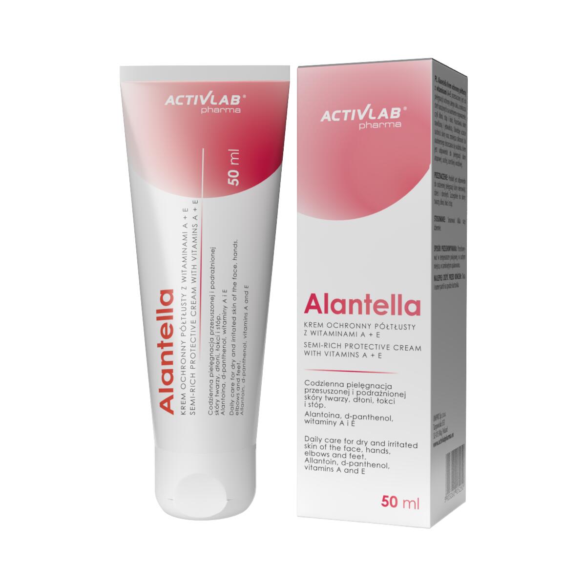 Activlab Pharma Alantella, krem ochronny półtłusty, witamina A+E, 50 ml
