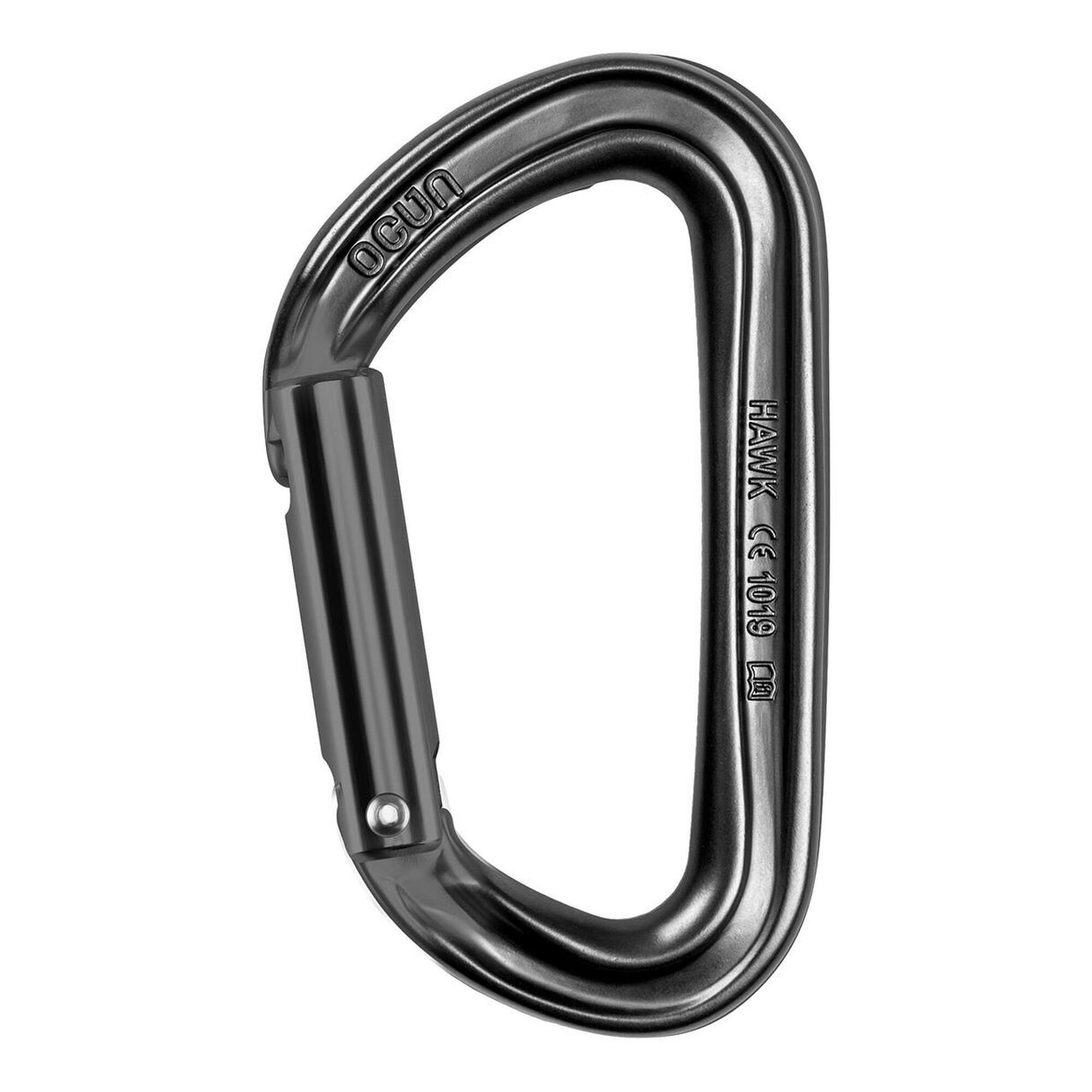 Ocun Hawk Straight Karabinek, antracite/antracite 2021 Karabinki niezakręcane 02760-anthracite/anthracite