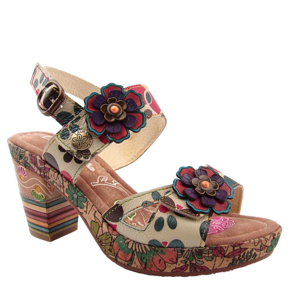 Laura Vita NELLAO 15 damskie sandały skórzane na słupku