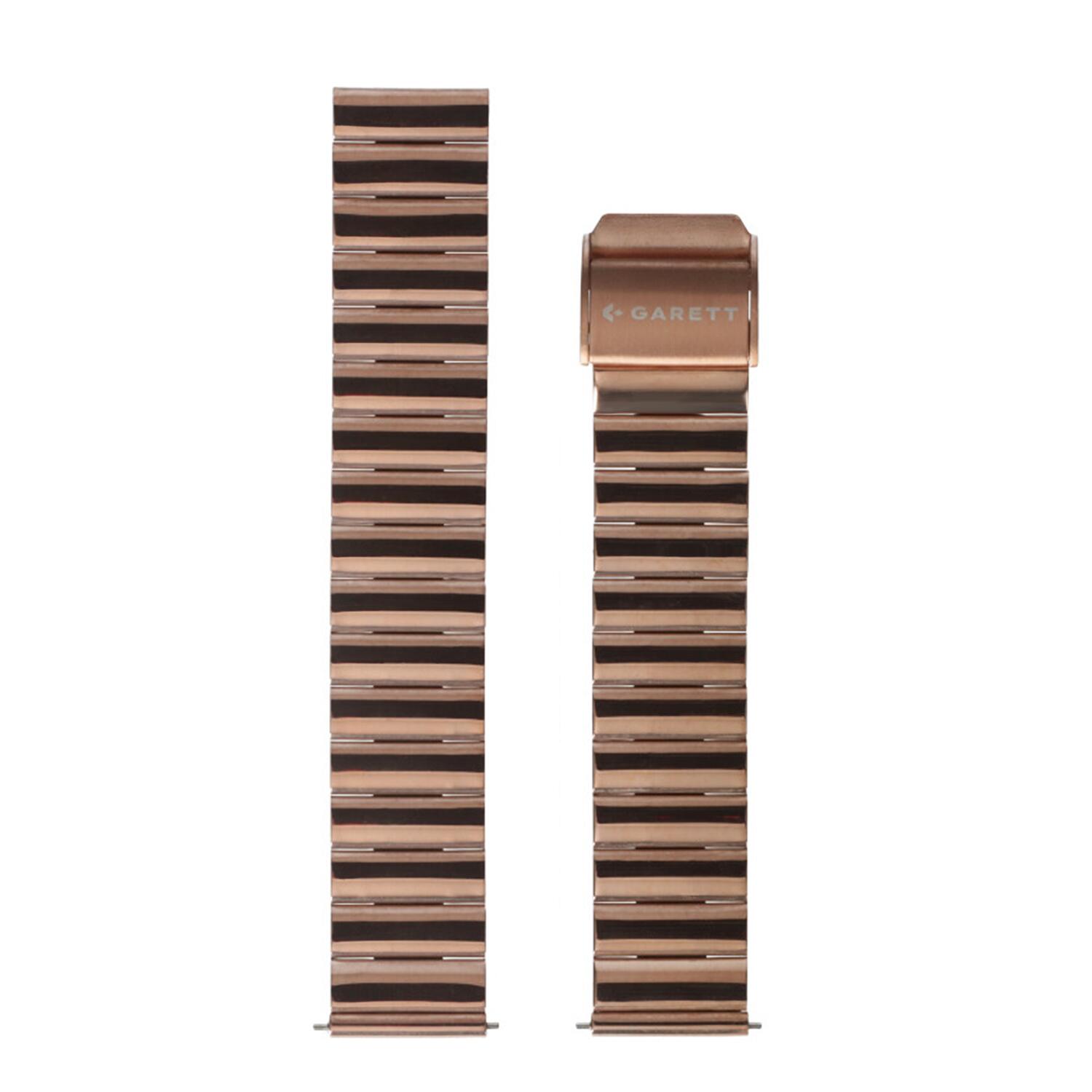 Pasek GARETT Stalowy (18 mm) Różowe złoto Solid