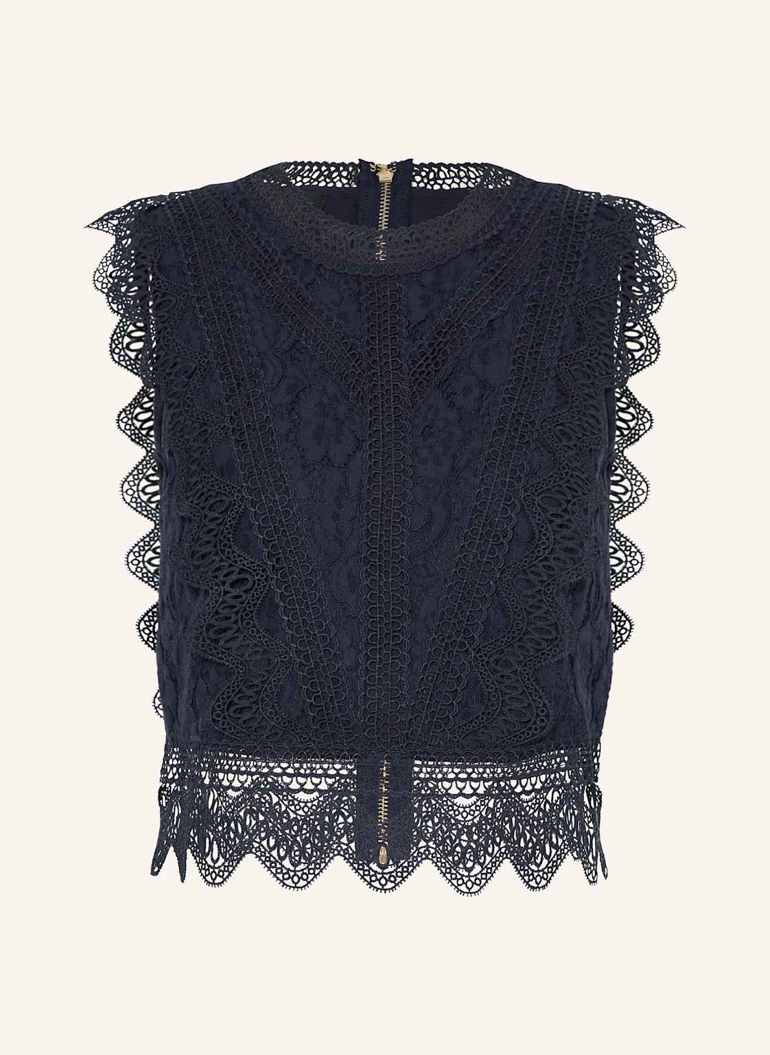Apart Krótki Top Z Koronki blau