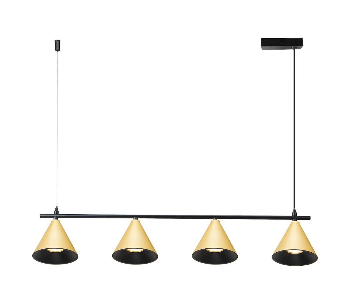 Żyrandol na lince CONE 4xGU10/10W/230V złoty/czarny