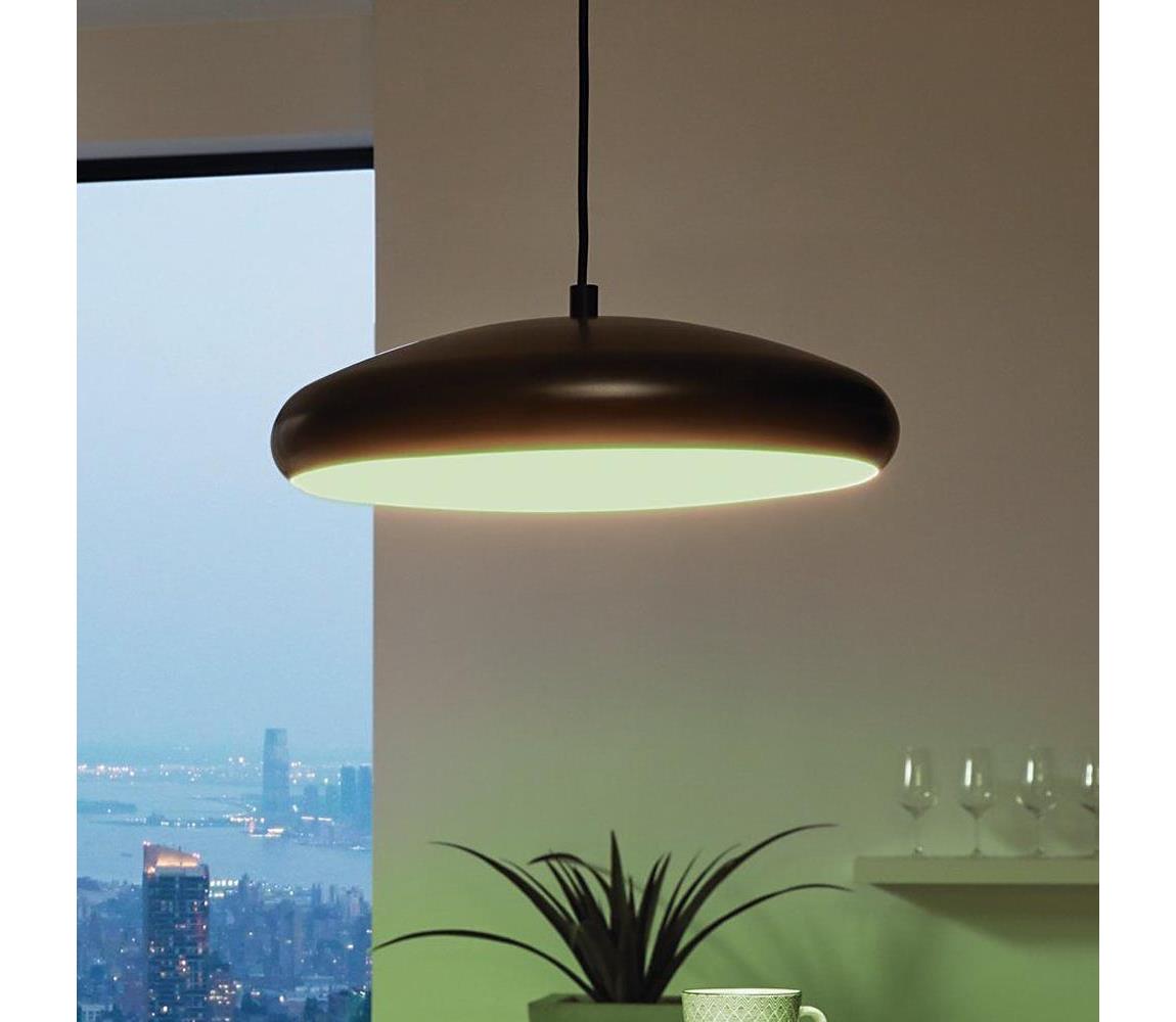 Eglo 33328 - LED RGBW Ściemnialny żyrandol na lince RIODEVA-C LED/27W/230V czarny