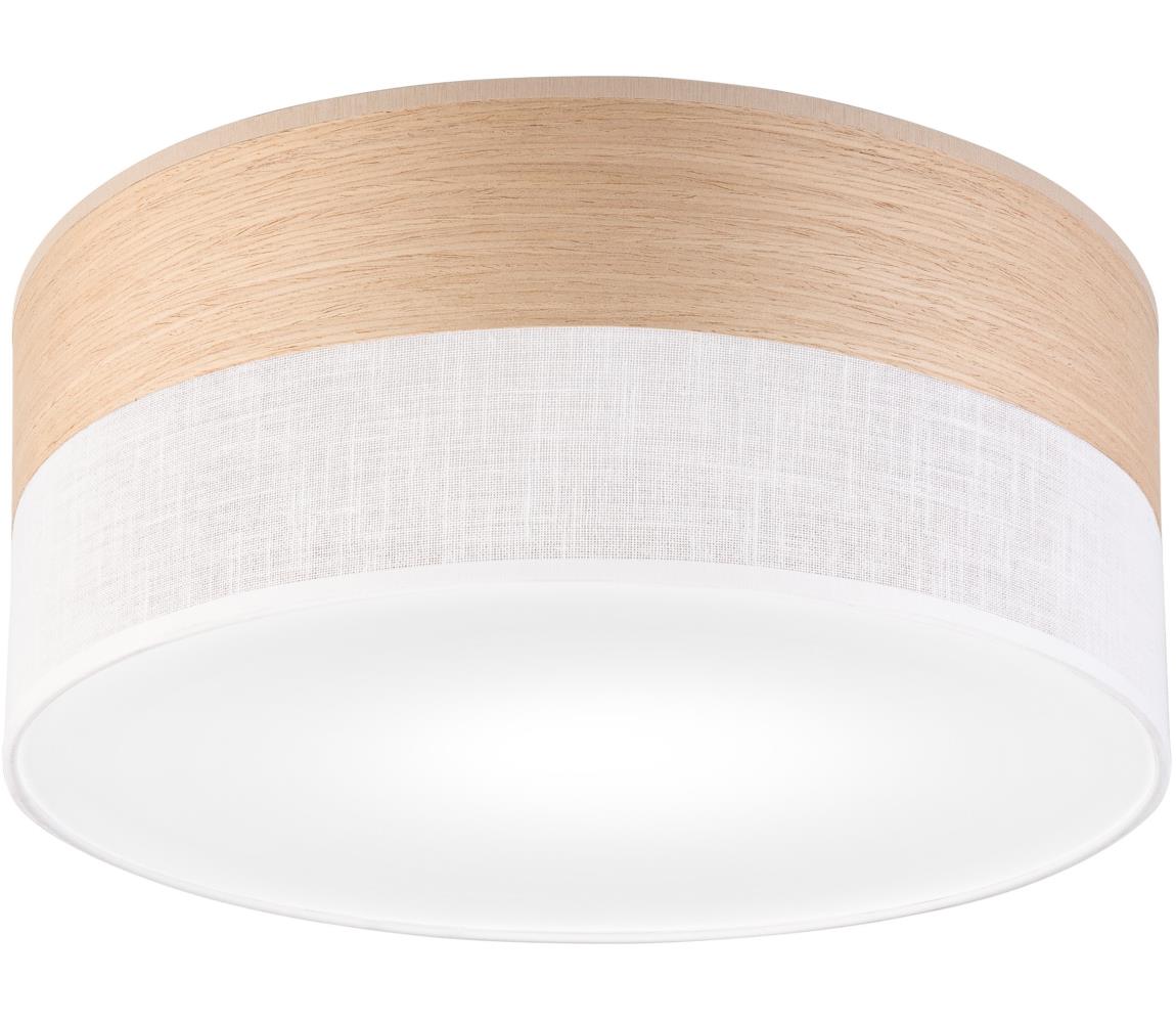 Plafon SIRJA WOOD 1xE27/15W/230V śr. 35 cm biały/dąb