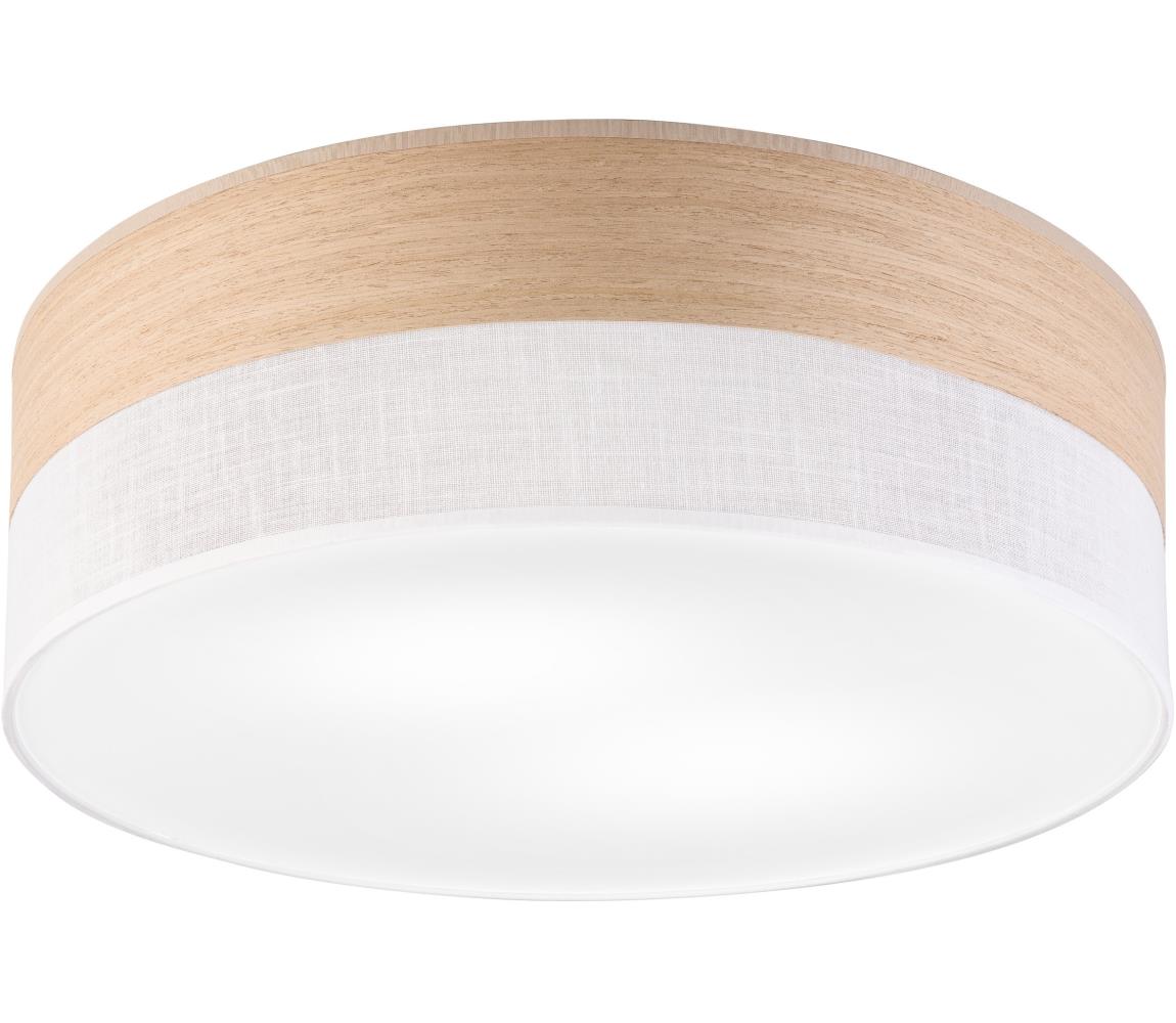 Plafon SIRJA WOOD 2xE27/15W/230V śr. 45 cm biały/dąb