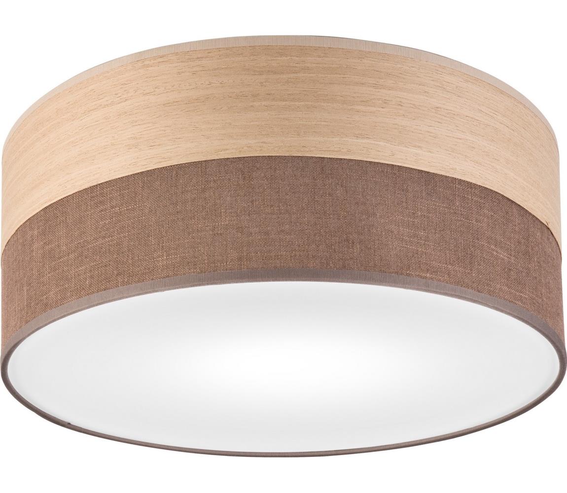 Plafon SIRJA WOOD 1xE27/15W/230V śr. 35 cm brązowy/dąb