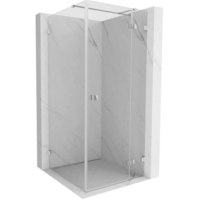 Mexen Lunar T kabina prysznicowa uchylna prawa 110 x 110 cm, transparent, chrom - 834T-110-110-01-00-P