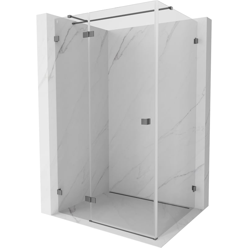 Mexen Lunar T kabina prysznicowa uchylna lewa 125 x 110 cm, transparent, gun metal - 834T-125-110-95-00-L