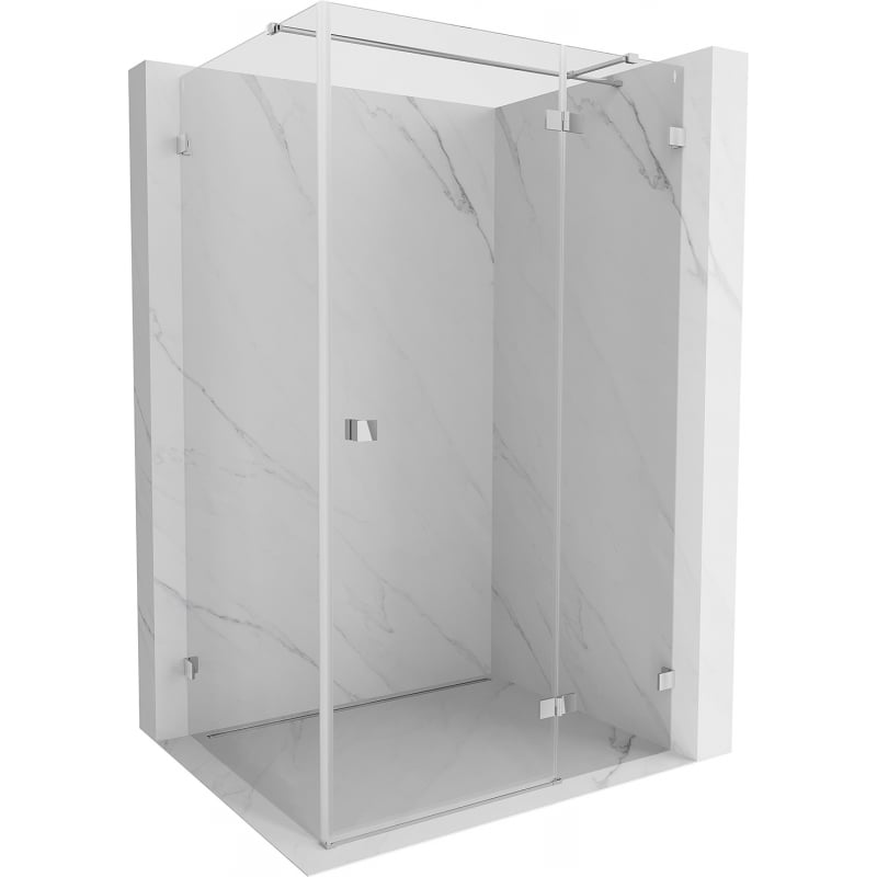 Mexen Lunar T kabina prysznicowa uchylna prawa 125 x 110 cm, transparent, chrom - 834T-125-110-01-00-P