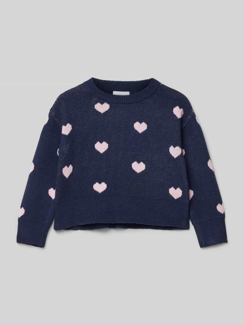 Sweter z dzianiny z prążkowanymi wykończeniami model ‘ODESSA’